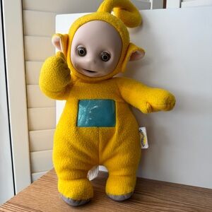 Teletubbies LaaLaa 1998 Playskool Vintage Plush Toy With Rubber Face - No Sound